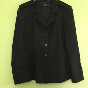 Ellen Tracy charcoal grey blazer